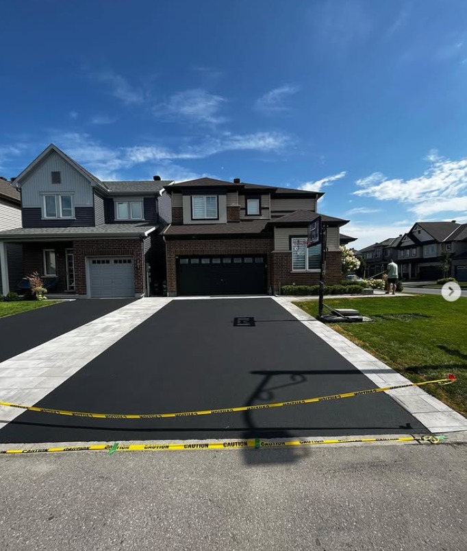 Premium driveway sealed by Seal Bros